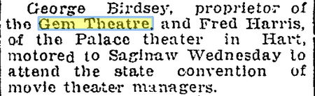 Gem Theatre - Oct 1924